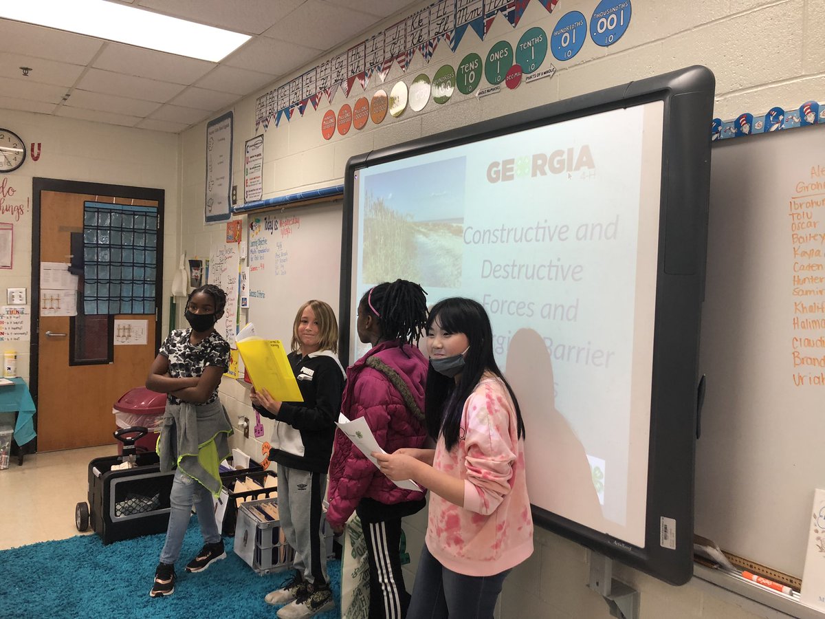 Today in 5th grade, we reviewed constructive and destructive forces  with 4H. <a href="/CarmelESColts/">CarmelElementary</a>