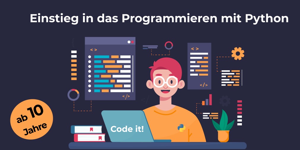 Code it! (@_code_it_) on Twitter photo 📢 Wir freuen uns, dass wir zwei neue spannende Programmierkurse für Kinder anbieten können:
- "Einstieg in das Programmieren mit Python", ab 17.11. (10-14 Jahre)
- "Spiele und Animationen mit Scratch", ab 27.11. (9-12 Jahre)
Infos und Anmeldung unter: code-it-studio.de/webakademie-on… 📢 Wir freuen uns, dass wir zwei neue spannende Programmierkurse für Kinder anbieten können:
- "Einstieg in das Programmieren mit Python", ab 17.11. (10-14 Jahre)
- "Spiele und Animationen mit Scratch", ab 27.11. (9-12 Jahre)
Infos und Anmeldung unter: code-it-studio.de/webakademie-on…