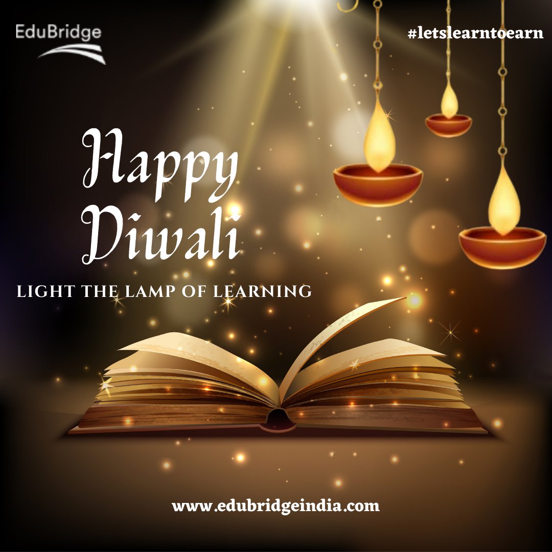EduBridgelearn's tweet photo. EduBridge wishes you a lit & insightful Diwali! Wishing our beloved followers health, wealth & prosperity through the light of knowledge!
#letslearntoearn #onlineclasses #HappyDiwali #Diwali2021 #knowledgeandlight #litlearningexperience #Edubridge #edubridgelearning https://t.co/1Dtt4WTXqp
