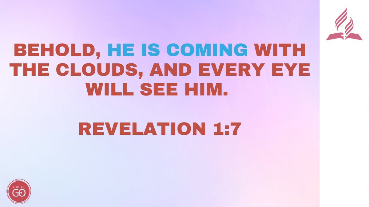 iwillgoph's tweet photo. Behold, he is coming with the clouds, and every eye will see Him. Revelation 1:7

#IWILLGO #ADVENTIST #HAPPYSABBATH https://t.co/V5kja1yYin