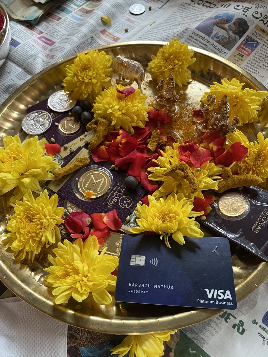 Diwali Pooja at a FinTech company.
