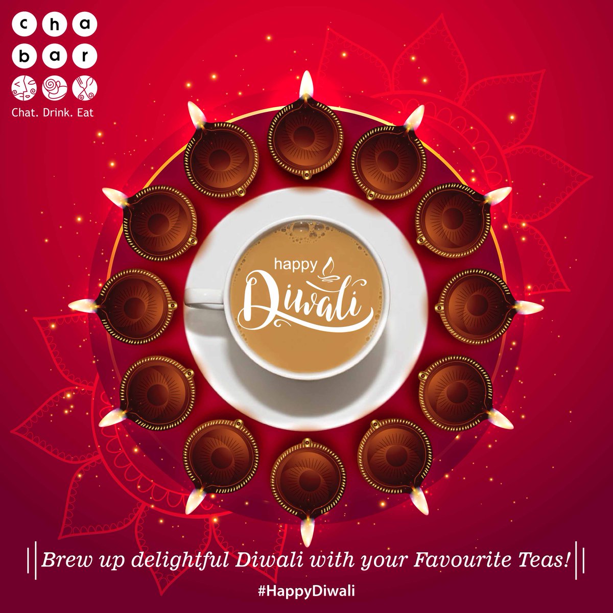 chabarofficial's tweet photo. This #Diwali , brighten up your mood with delicious beverages and scrumptious delights from Cha Bar.
May your Diwali be filled with Lights and Happiness! #HappyDiwali
#diwali2021 #festival #ChaBar #Delhi #Kolkata #Bhubaneswar #ChaBarIndia #ApeejaySurrendraGroup https://t.co/xLdKWV9pCr