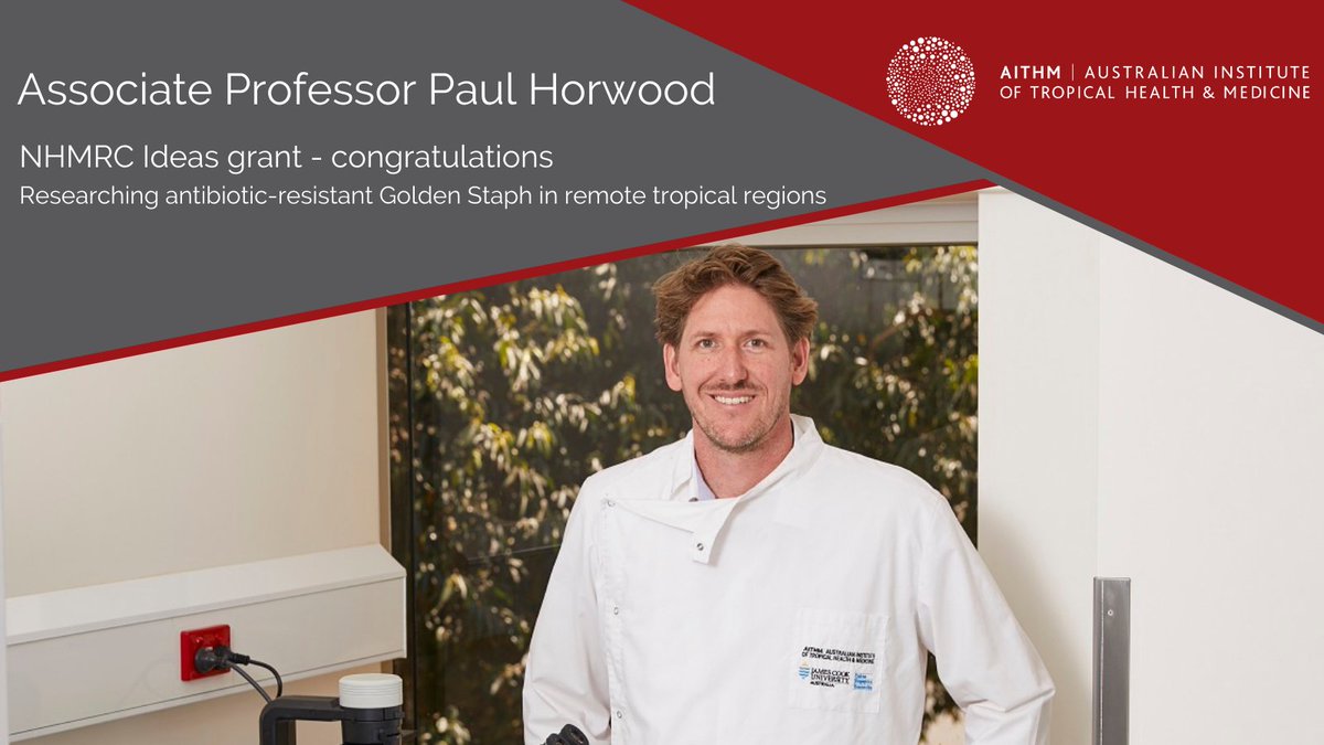 Congratulations to <a href="/AITropHealthMed/">AITHM</a> member A/Prof Paul Horwood on winning an <a href="/nhmrc/">NHMRC</a> Ideas grant to continue #research to identify interventions for reducing the impact of methicillin-resistant Staphylococcus aureus hotspots in remote communities.
health.gov.au/ministers/the-…
<a href="/nhmrc/">NHMRC</a>