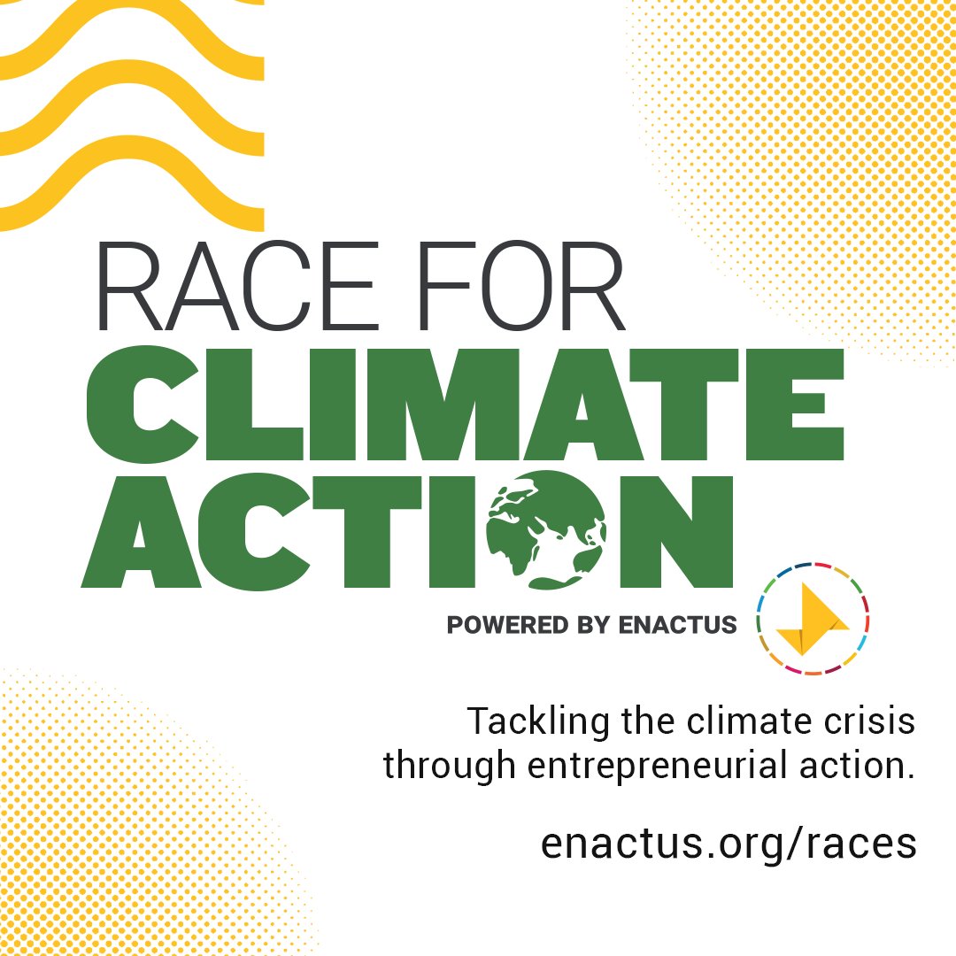 The Race for Climate Action recognizes and mobilizes Enactus teams and their projects that tackle the climate crisis. 
Does your projects address this problem? Submit your Action Entry on or before December 7. To learn more, visit  enactus.org/climateaction
#EnactusClimateAction