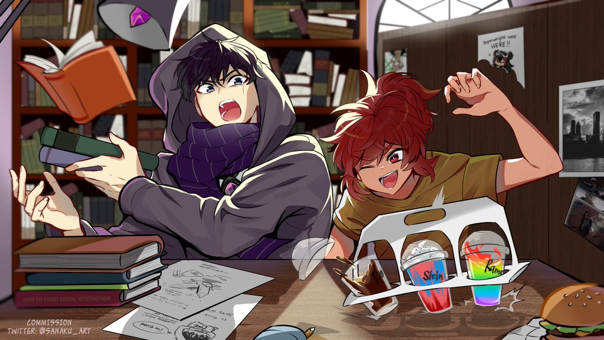 sanaku_art's tweet photo. Finished another scene commission! ☕️ https://t.co/V0DqyqP7JD