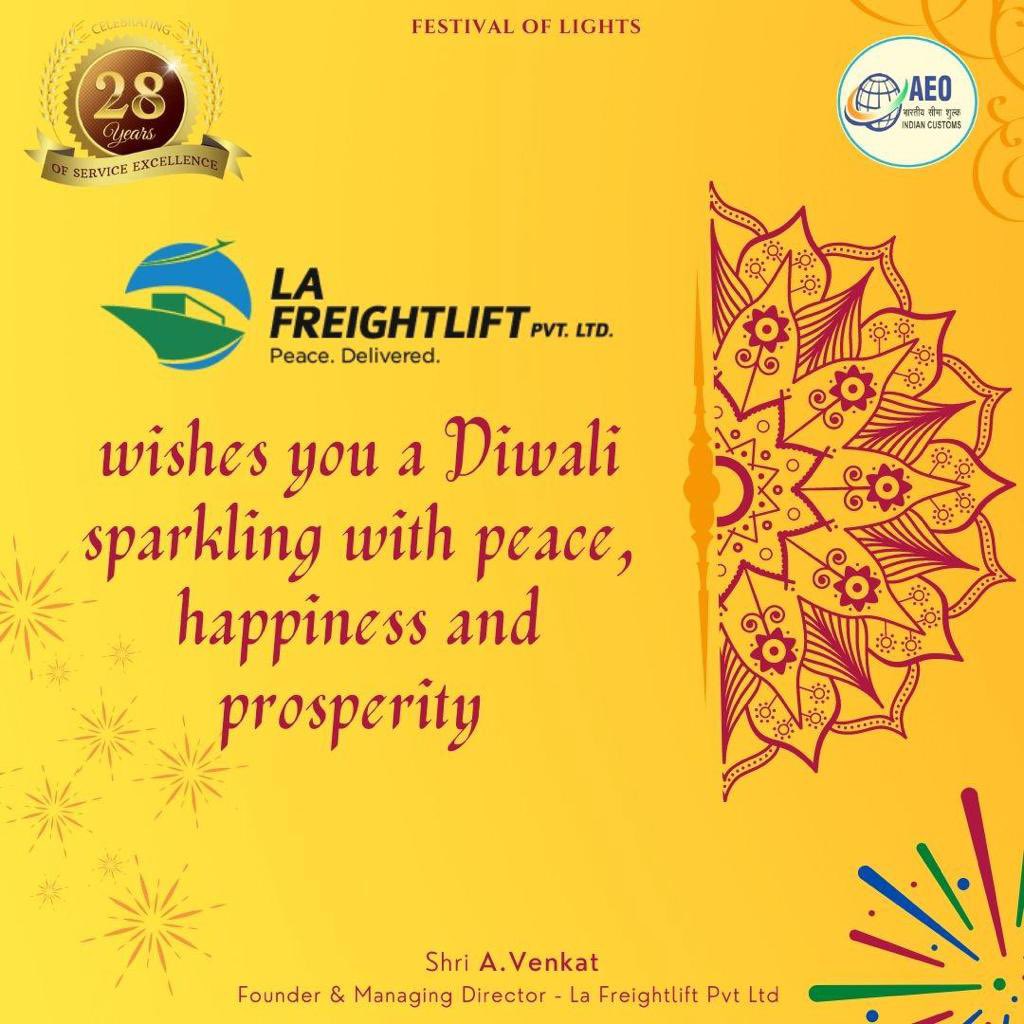 laflcargo's tweet photo. Our heartiest greetings on the auspicious occasion of #Diwali. May the supreme light illumine your minds, enlighten your hearts and strengthen the human bonds in your homes and communities. 
#lafreightlift #shipping #aircargo #freightforwarding #customs https://t.co/7sRmAcdvq6