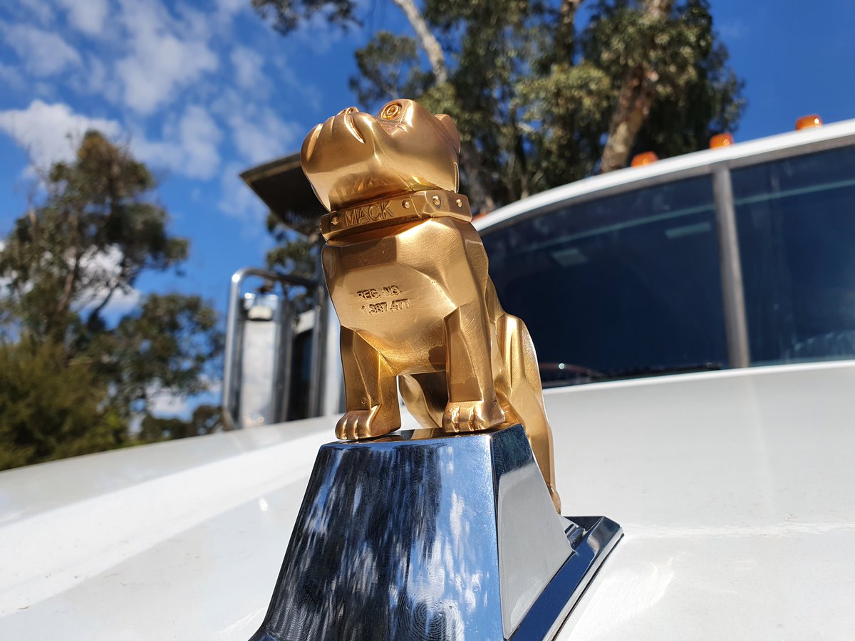 DunstoneCivil's tweet photo. Our Bulldog is gold which represents the fact that our truck has a genuine Mack engine &amp; transmission. If you see a silver Bulldog on the road it means either the engine, transmission or both are not Mack.
#DCIVIL #dunstonecivil #mack #mackbulldog #macktrucks #macktrucksaustralia https://t.co/4WLvoBtsTp