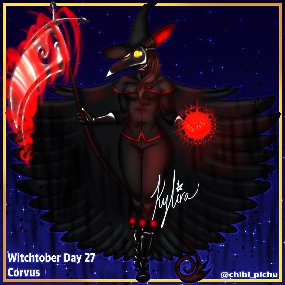 chibi_pichu's tweet photo. Witchtober Day 27: Corvus 

#AnimeArt #witchtober2021 https://t.co/YFDrOWlaHi