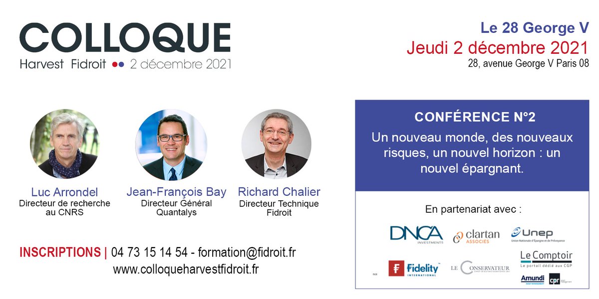 HarvestGroupe's tweet image. 🔴🔵 𝗖𝗼𝗹𝗹𝗼𝗾𝘂𝗲 𝗛𝗮𝗿𝘃𝗲𝘀𝘁 𝗙𝗶𝗱𝗿𝗼𝗶𝘁 : 𝗹𝗲 𝗽𝗿𝗼𝗴𝗿𝗮𝗺𝗺𝗲 !
5h de formation DDA !
Le 2/12, conférence à 11h30 - Un nouveau monde, des nouveaux risques, un nouvel horizon : un nouvel épargnant.
colloqueharvestfidroit.fr/choix-inscript… 
#formation #Harvest #Fidroit #Quantalys