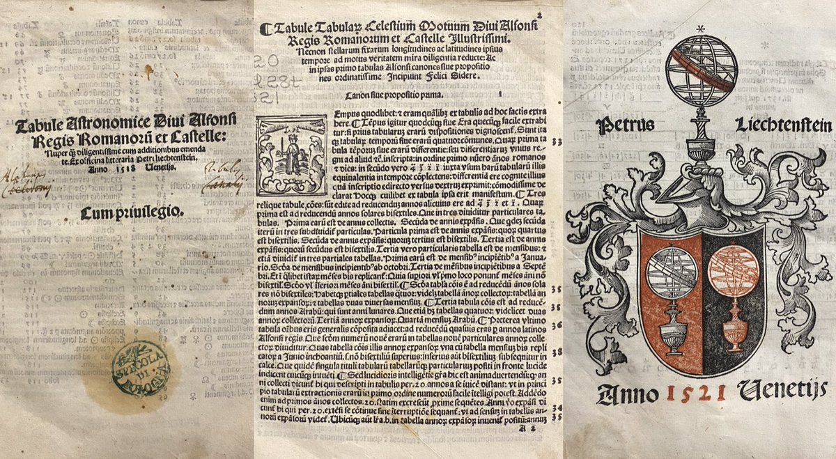 PalmeriJoAnn's tweet photo. #SpecialCollections Image-A-Day 📚✨👑
Latin edition of Alfonsine Tables (1518-1521) held in #HistSci Collections @OU_Libraries #HistAstro #EarlyPrintedBooks #BookHistory #PrintersMarks https://t.co/ktNrZFa9rg