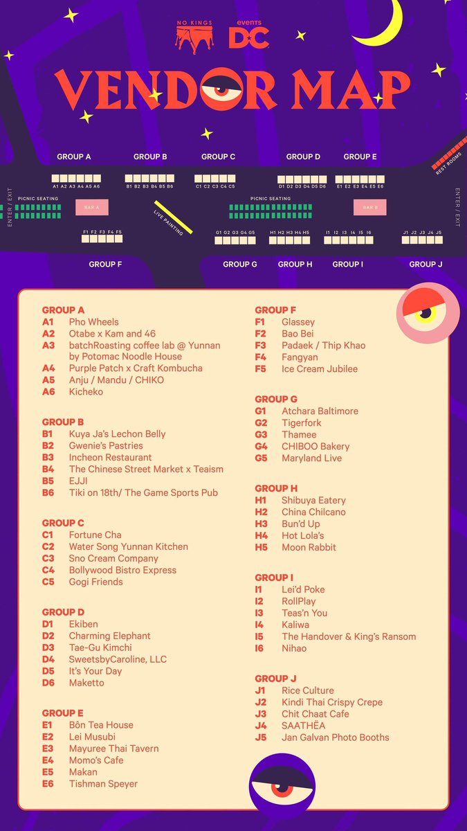 To help you plan your night, here's the list and locations of the amazing vendors that will be setting up shop at #theredeyenightmarket this Saturday!

#dc #WashingtonDC #dceats #dcrestaurants #dcfood