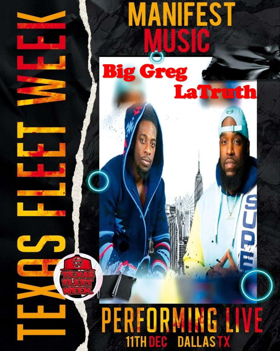 ManifestMusicNC's tweet photo. See you all in Dallas as Big Greg &amp; Latruth perform for Texas Fleet Week. Shout out to the Fleet DJs
🎵💿🎶🎛
#FleetDJs #ManifestMusic #texasfleetdjs #DJ #DJs #dallas #Texas #music #perform #event #photo #BigGregPLK #LaTruth #Fan #StageLife #hiphop https://t.co/mWtWug9Q8J