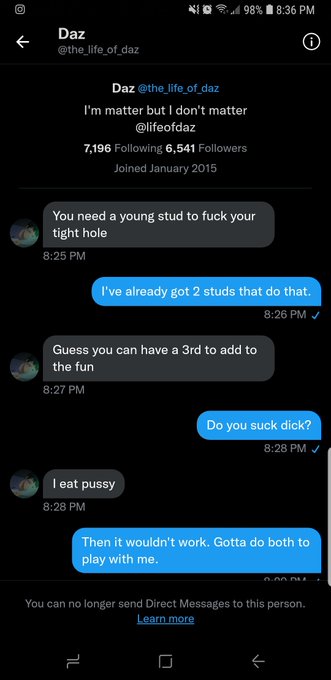 Why would you start a conversation like this only to block me when I say no. Why ask? https://t.co/k