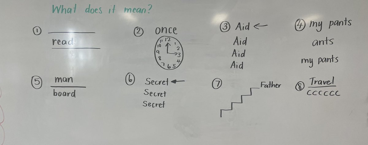 MsCieslak's tweet photo. This morning 4 White challenged their brains with some rebus puzzles. Ask us what they are! https://t.co/7hEjyXgsdU