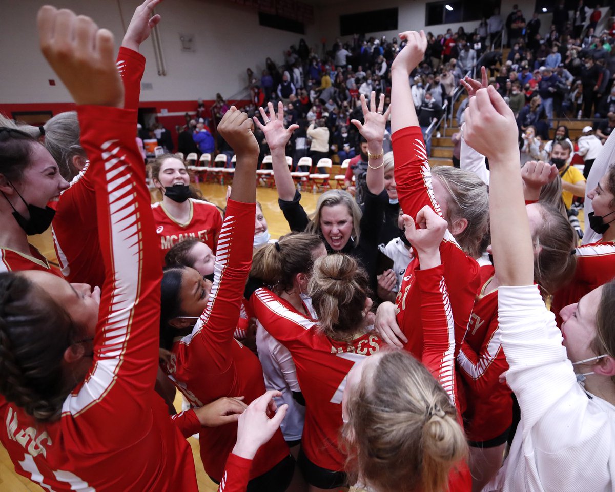 McAuleyMacs's tweet photo. MIGHTY MACS, SECTIONAL CHAMPIONS.

The Mighty Macs beat the Marist RedHawks in two sets in tonight’s Sectional Championship game! We are continuing on to Super Sectionals this Friday at home.

#MACNATION🏆🏆🏆 https://t.co/5b7Yc4QJm1