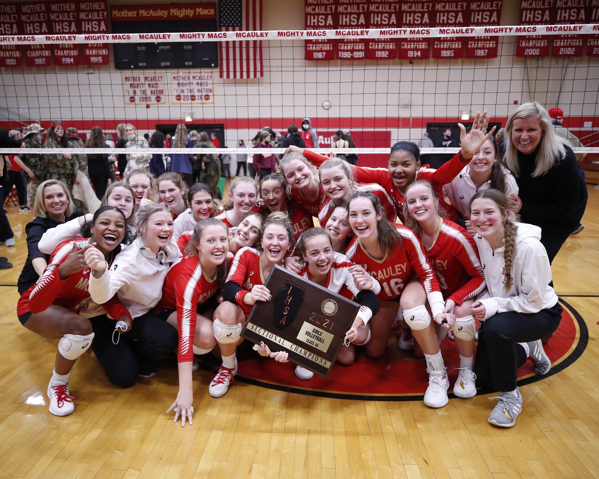 McAuleyMacs's tweet photo. MIGHTY MACS, SECTIONAL CHAMPIONS.

The Mighty Macs beat the Marist RedHawks in two sets in tonight’s Sectional Championship game! We are continuing on to Super Sectionals this Friday at home.

#MACNATION🏆🏆🏆 https://t.co/5b7Yc4QJm1
