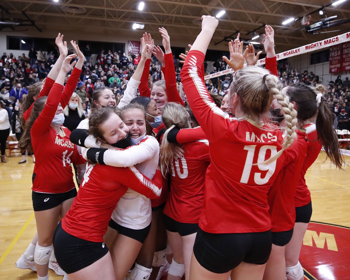 McAuleyMacs's tweet photo. MIGHTY MACS, SECTIONAL CHAMPIONS.

The Mighty Macs beat the Marist RedHawks in two sets in tonight’s Sectional Championship game! We are continuing on to Super Sectionals this Friday at home.

#MACNATION🏆🏆🏆 https://t.co/5b7Yc4QJm1