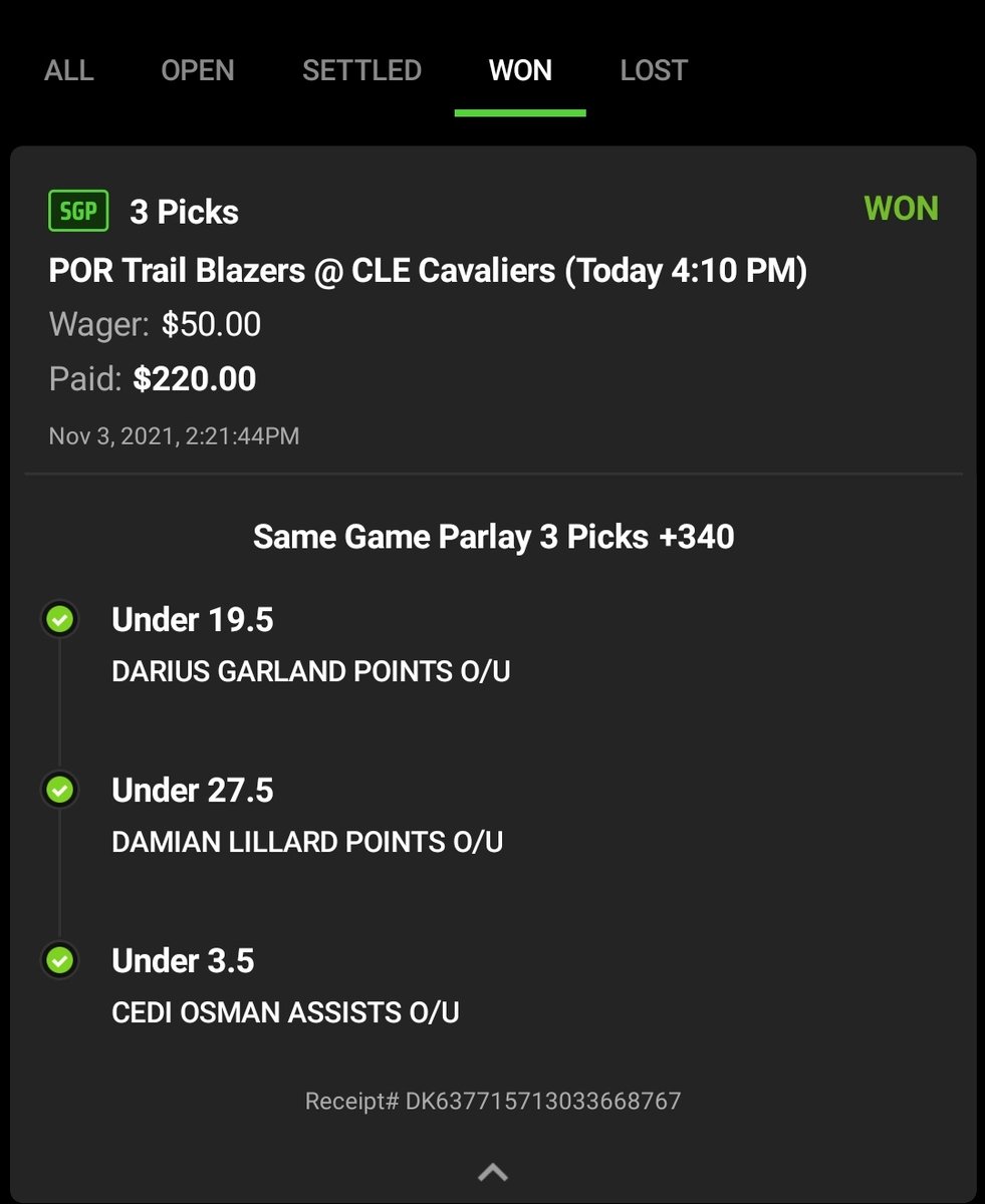 CaptainSpacely7's tweet photo. Our Free NBA Money SGP Cashes!!! +340 💰💵 🤑🚨🔥🚨
-Darius Garland Under 19.5 Points ✅
-Damian Lillard Under 27.5 Points ✅
-Cedi Osman Under 3.5 Assist ✅
Hope those Tailing enjoyed that one, it was an exciting ride and at the end of the game we CASHED!!
#GamblingTwitter https://t.co/yOXlu8337i