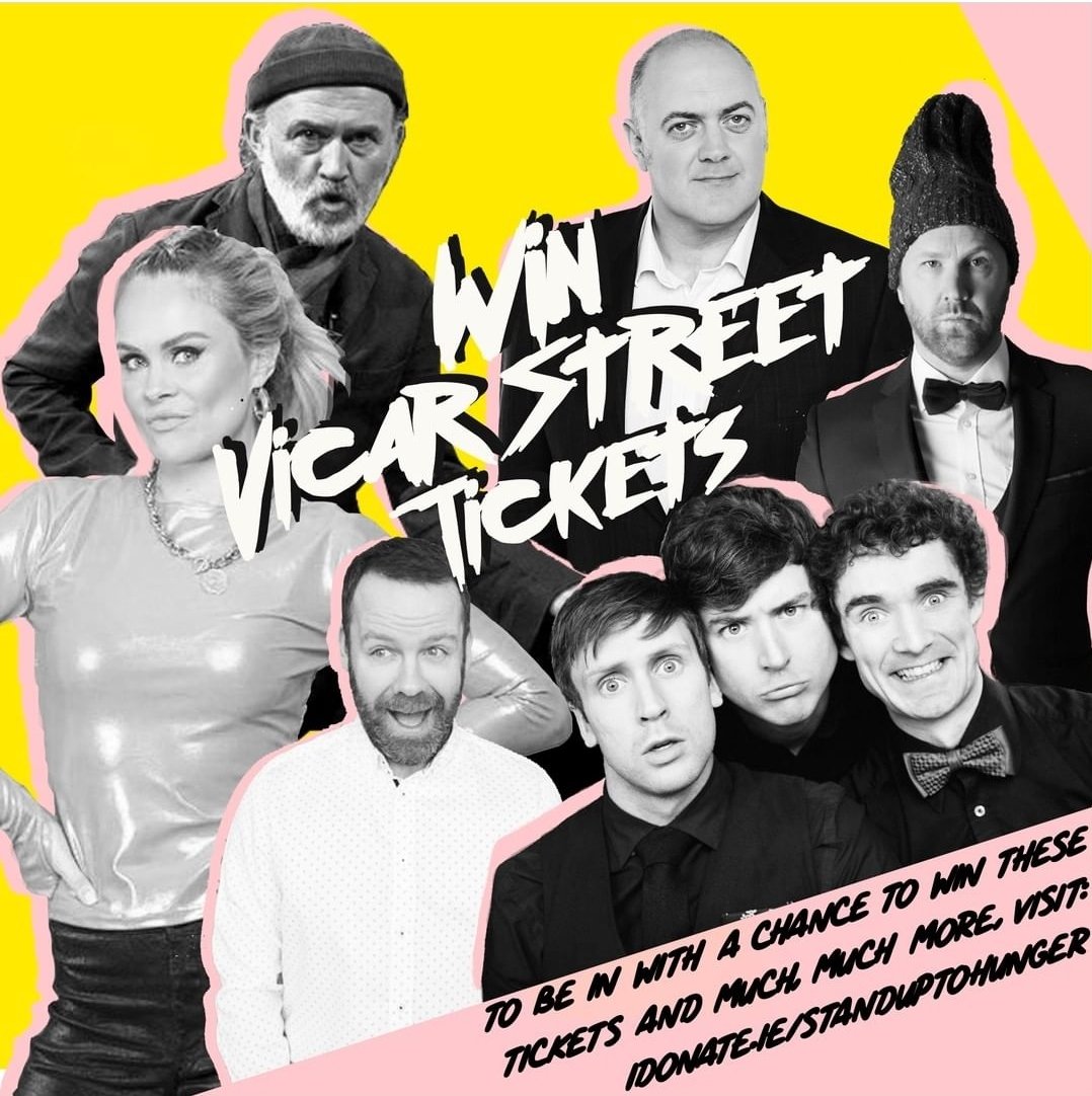 StandUpToHunger's tweet image. Win these @Vicar_Street tickets and much more by entering our raffle at idonate.ie/StandUpToHunger 
Help us raise funds for the humanitarian crisis in Yemen through @unicefireland