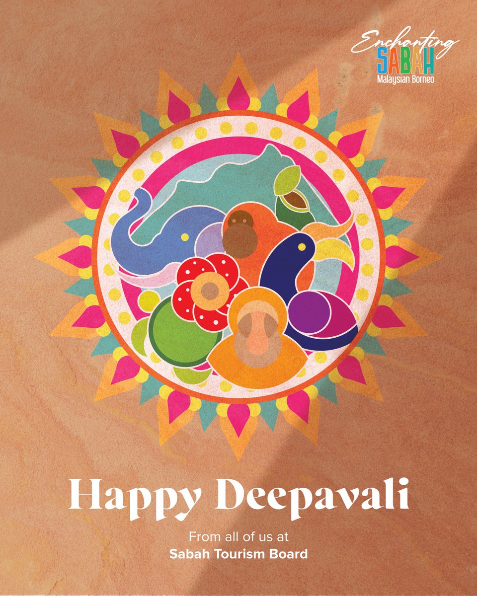 sabahtourism's tweet photo. Wishing all who are celebrating a bright and joyous Deepavali. May this colorful festival bring happiness to all. 

From all of us,
Sabah Tourism Board https://t.co/BzmFFfkyA4