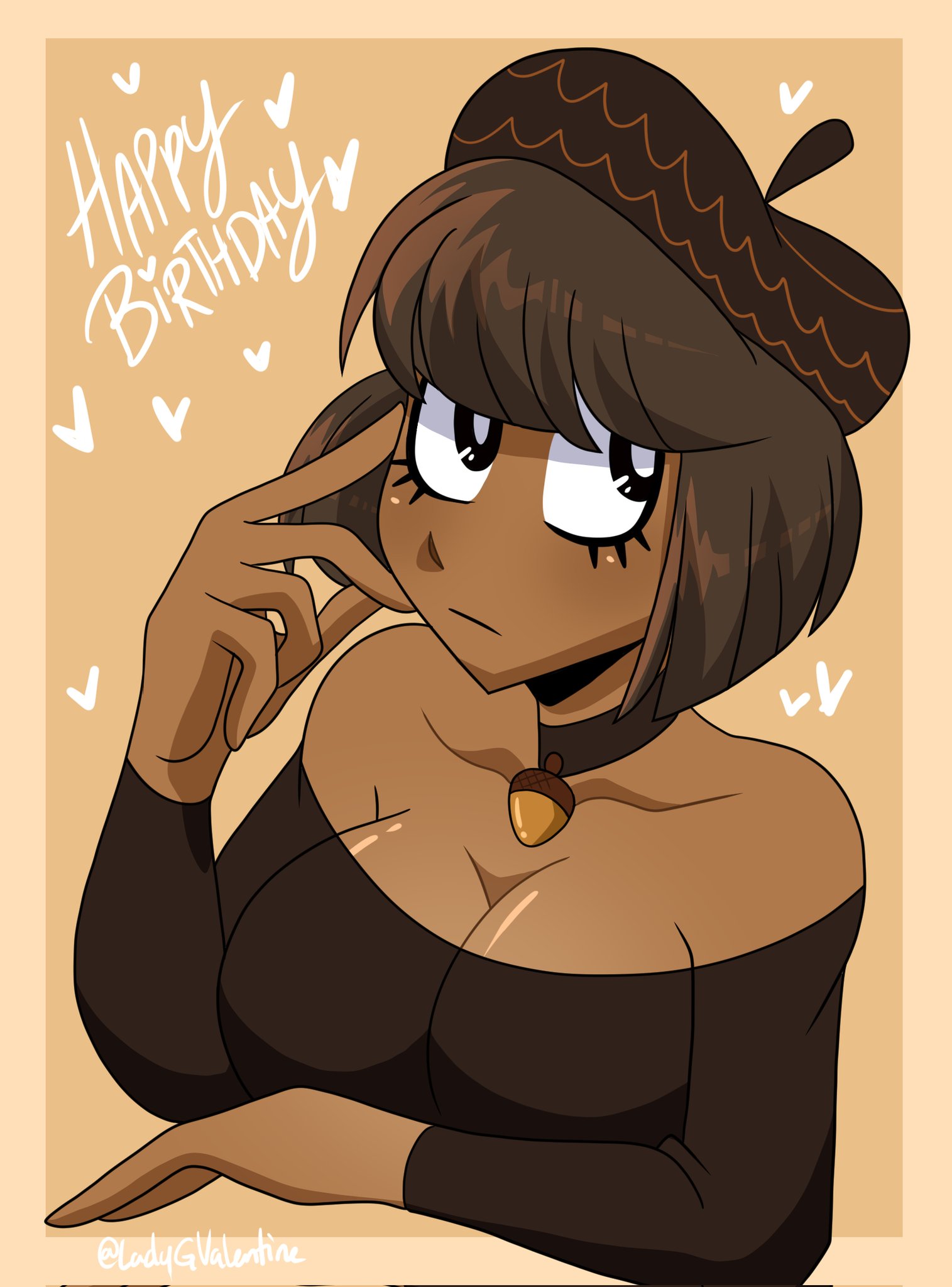 ❤️🦌LadyGValentine🦌🖤 on X: Happy belated birthday to @CapyDiem!! I  didn't know it was his birthday (since he was sneaky about it!) But wanted  to draw him his awesome OC Bretta! You're amazing