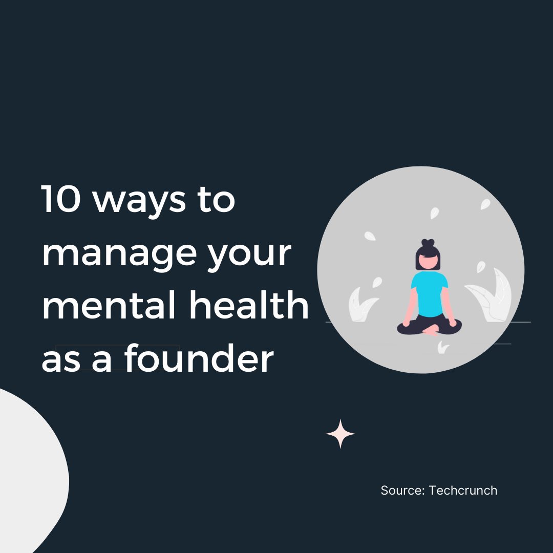 #NationalStressAwarenessDay. Read more about how you can manage your mental health while fundraising in this TechCrunch article: ow.ly/5X8y50GC42R #founders #entrepreneurship #realizeyourstartupdream #fundraising #mentalhealth #ataeum