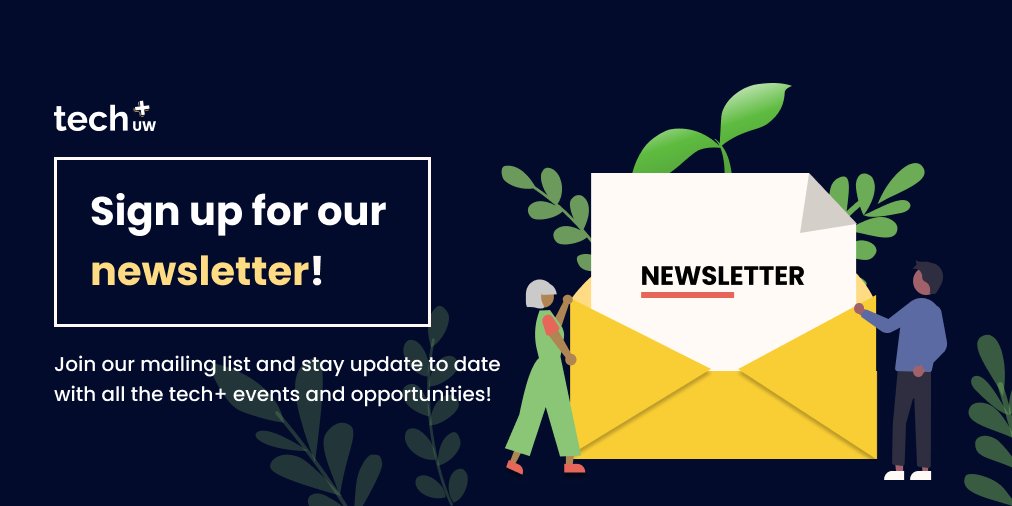 techplusuw's tweet image. Sign up to receive the Tech+ Newsletter 💌 and stay up to date on all our ongoing initiatives, projects and events!! 🌟

👉 Join here: bit.ly/techplusnewsle…