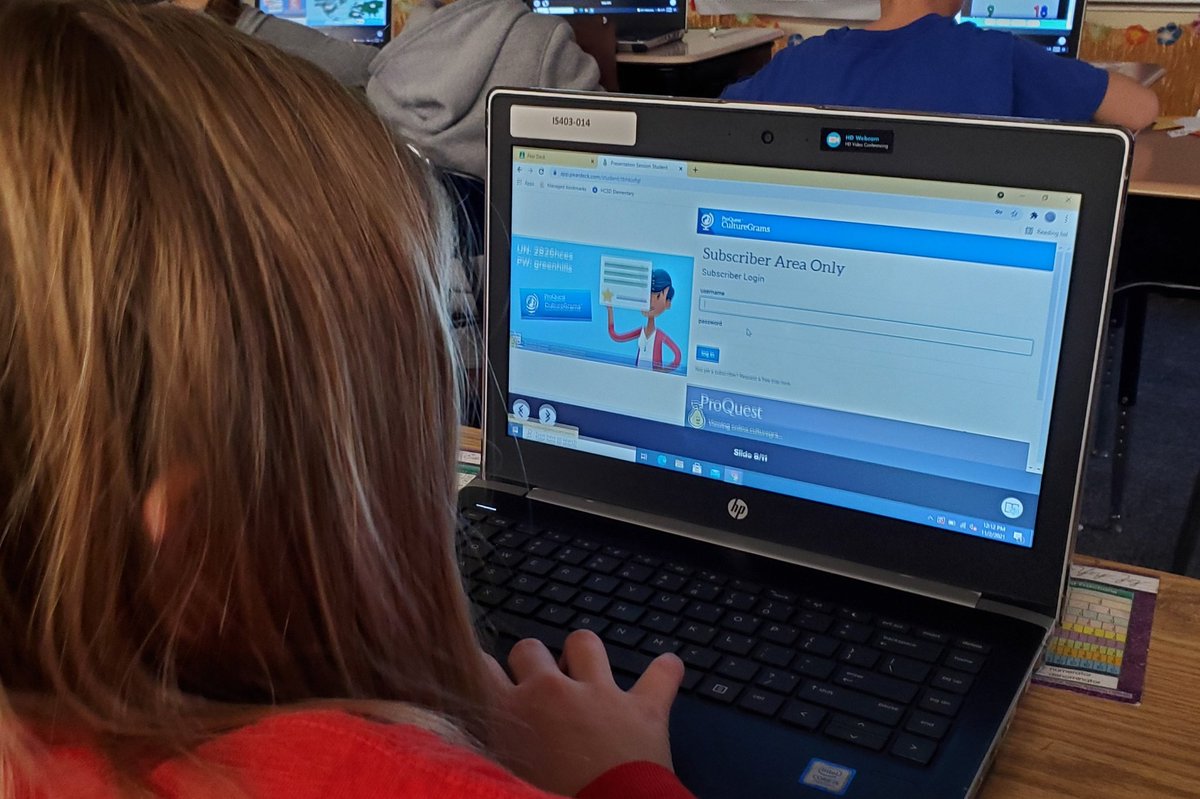 finksl92's tweet photo. Kicked off 4th gr @hcsdelementary research! Embedded #PebbleGo @CultureGrams & @Britannica in @PearDeck #ghaeatech #ghaeatlib #ghaeamedia https://t.co/MTiKDkqDo9