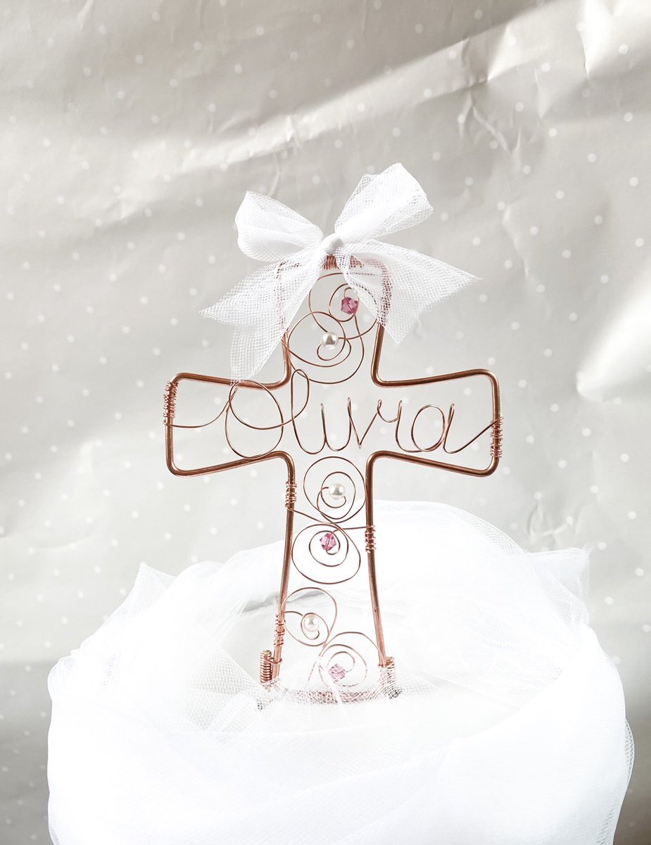 CarolMichelle's tweet image. Personalized Cross Cake Topper, Religious Cross Keepsake, Baptism Cross, Communion Cross Cake Topper #customcross etsy.me/3odE9Xd