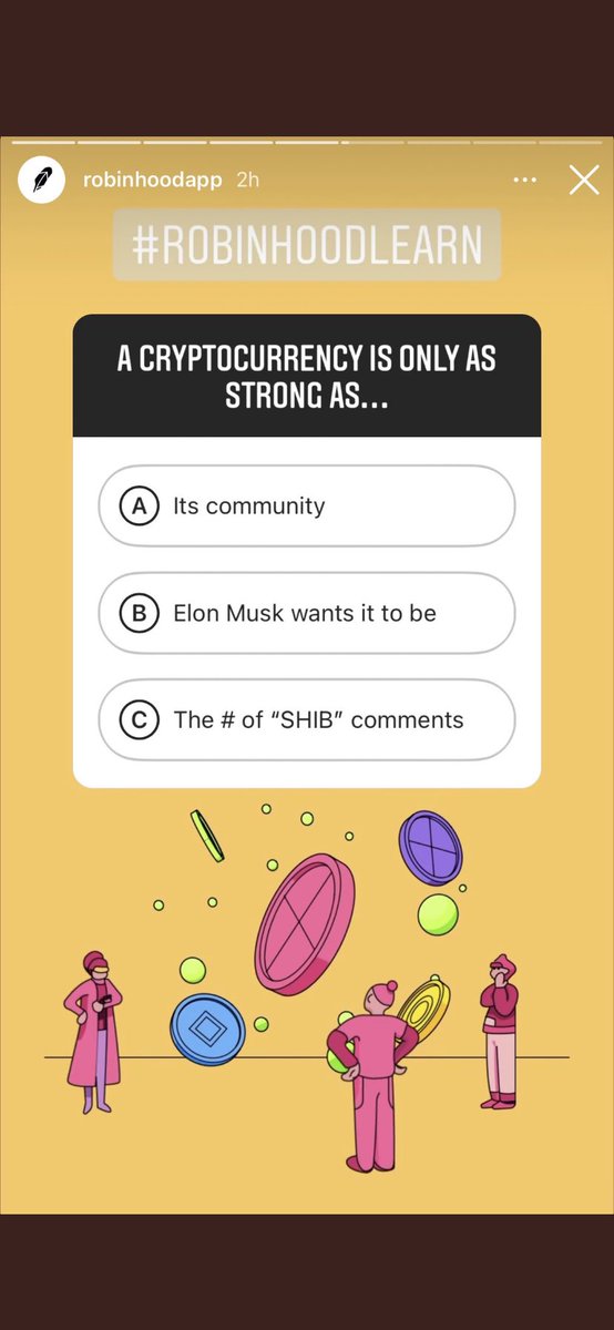 WhaleThesis's tweet photo. Robinhood is teasing $SHIB on their Instagram story. 🧐 https://t.co/QbWPUio3jp