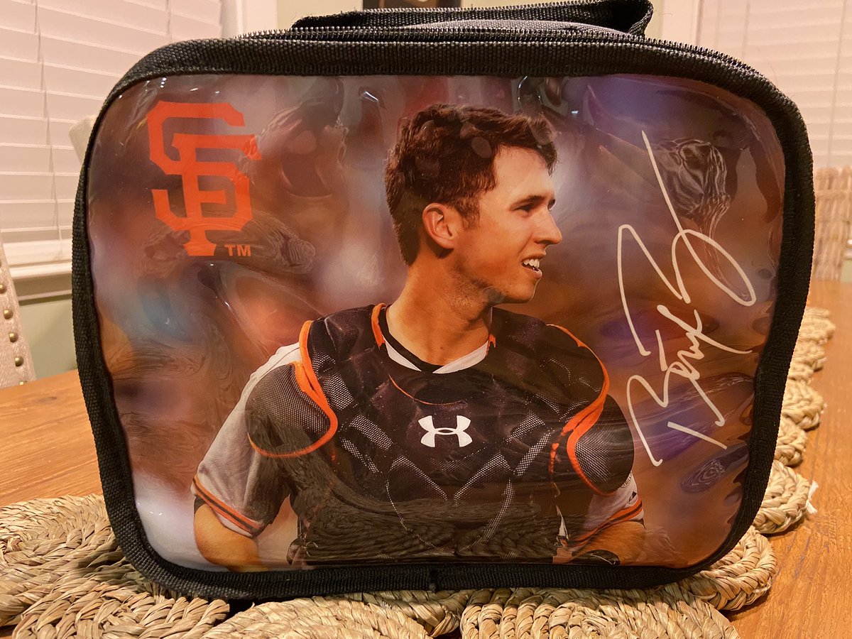 katythoma's tweet photo. Who can boast they have a Buster Posey lunch bag? #28 🧡🖤⚾️ @SFGiants https://t.co/ly2lBmnjKj