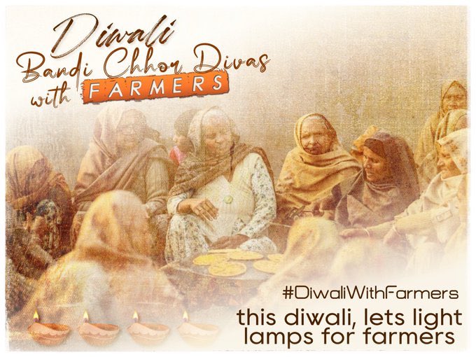 delicateHarpi's tweet photo. Our farmers are on the road away from the comforts of home, could not even celebrate Diwali with the family members.!!

#DiwaliWithFarmers #FarmersProtest https://t.co/uTsWqYzh0M