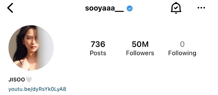 BPInfobrazil's tweet photo. Parabéns a JISOO por ultrapassar a incrível marca de 50 Milhões de seguidores no Instagram! 🥳

#JISOO50MPARTY 
@BLACKPINK #JISOO https://t.co/ultw93BJRO