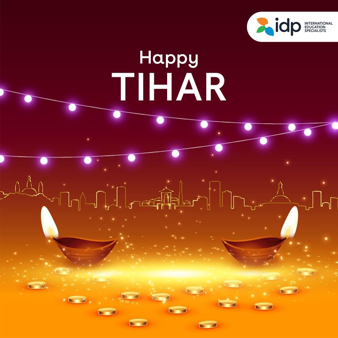 IdpNepal's tweet photo. On this auspicious occasion of Tihar, IDP Nepal would like to extend warmest wishes to you and your family!

#IDP #IDPNepal #FestiveGreetings #HappyTihar #Tihar https://t.co/FqHtabIrKb