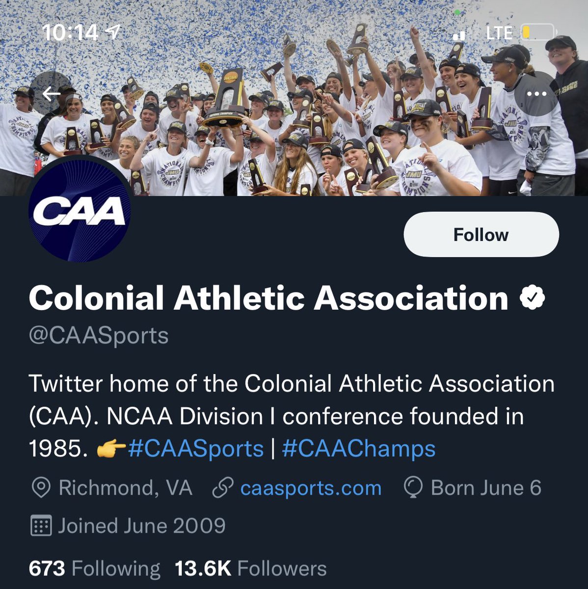 JMUSportsNews's tweet photo. If JMU can’t compete in the postseason they should probably take JMU lacrosse’s national championship picture off of their cover picture… https://t.co/wIDtnq6dtU