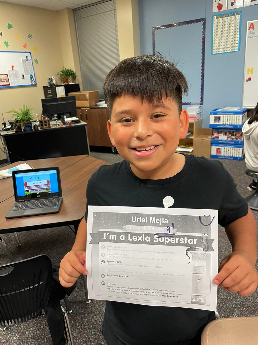 annesmarsh's tweet photo. This smiling face (and many others) is my WHY!  I’m so proud of this friend!  He leveled up his Lexia AND his reading level today!  His hard work is paying off!  #levelup #grit #hardwork #prairiepride @TISDDPES #findyourWHY https://t.co/iTJSRMtGoH