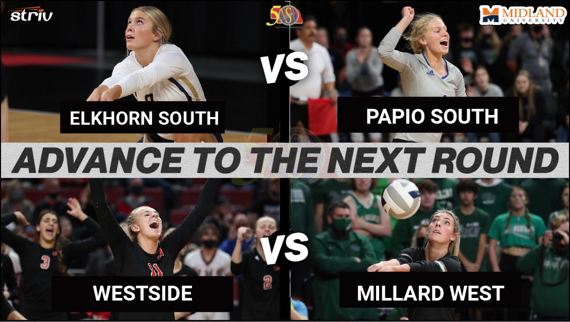 5 set thrillers in Class A! Semifinal Friday is going to be 🔥!

<a href="/MidlandU/">Midland University</a> | <a href="/strivsports/">Striv Sports</a> | #nebpreps  | #NSAA50YearsintheMaking
