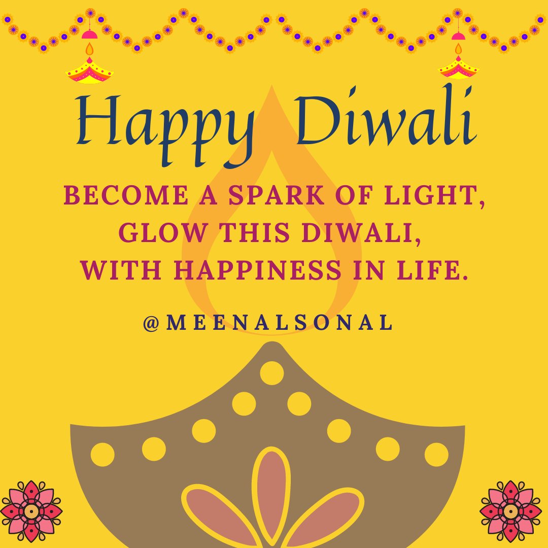 AuraofThoughts's tweet photo. 🪔😊Glow this Diwali with profound happiness.
🪔May this Diwali bring loads of happiness and prosperity in your life.
#MeenalSonal wishes you all #ShubhDiwali
#auraofthoughts #bloggerduo #diwalivibes #Diwali2021 #diwaliquotes https://t.co/D2RFCBbTsn