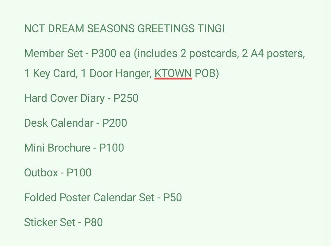 cart_summer's tweet photo. #pasabuysbysummer
WTS LFB PH
SM Seasons Greetings Tingi 2022
Aespa
Wayv
NCT 127
NCT Dream
comment item + mine to secure !!
dop: dp of P50 (minimum) ; remaining balance: once onhand ;)
google forms will be sent to successful miners !!
dm me for more info !! https://t.co/3epr6I9LyR
