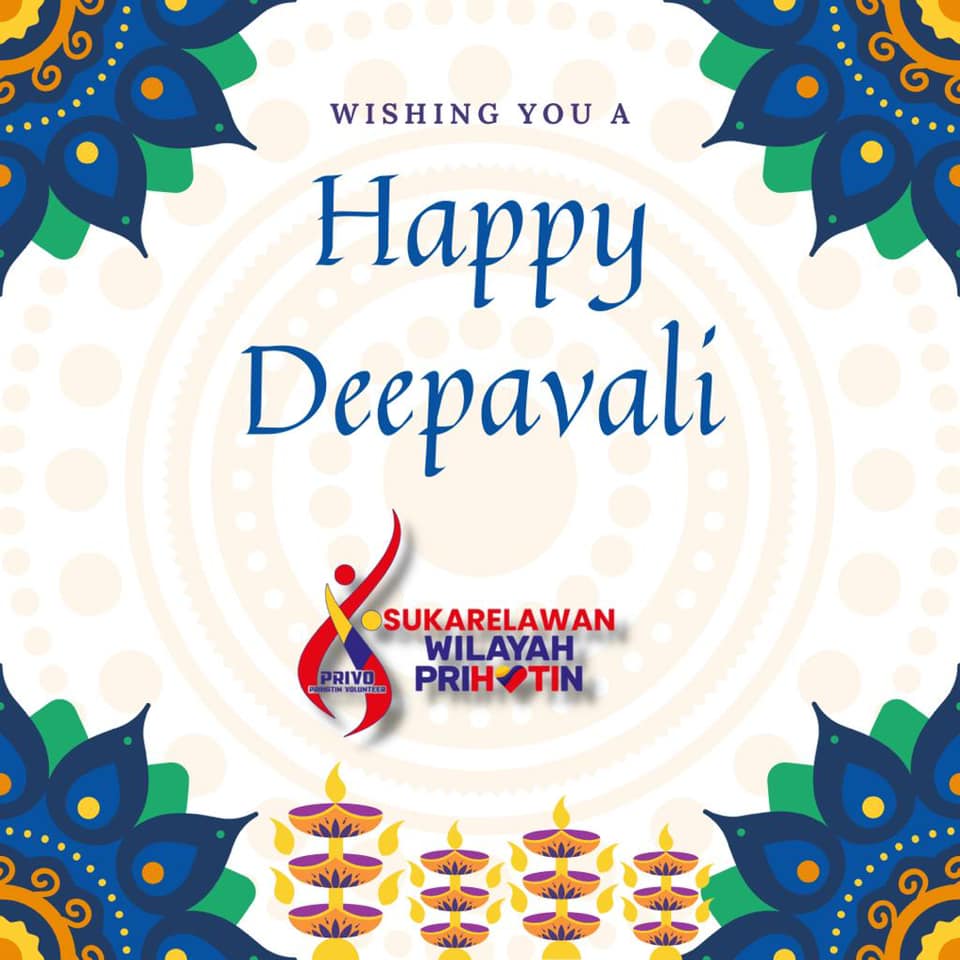 PRIVOWP's tweet photo. Let's celebrate the festival in true sense by spreading joy and light up. Have a happy and blessed Deepavali.
#PriVo #privowp #keluargamalaysia #wilayahprihatin

@rumahprihatinwp @kw_seriwilayah @jalaluddinalias @AnnuarMusa @yayasanwp @akhbarwilayahku  @volunteersKL @irwanyouth https://t.co/s1sYaksYuY