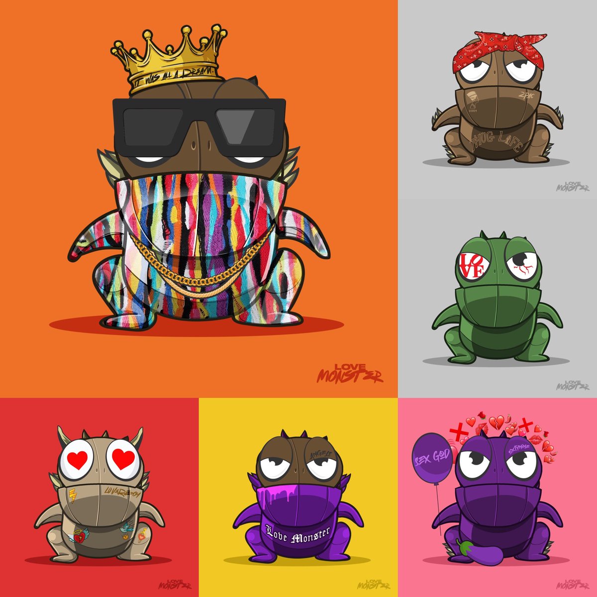 PlayLoveMonster's tweet photo. Who’s managed to secure themselves the Biggie &amp; Tupac #NFT’s these will be a classic piece very soon and highly sought after! https://t.co/Vaj0uQsnRm https://t.co/bXOY1tVKHg