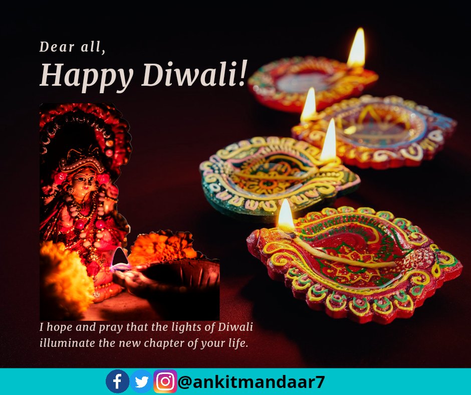 Ankitmandaar7's tweet photo. आपको और आपके परिवार को दीपावली के शुभ अवसर पर हार्दिक बधाई एवं शुभकामनाएं!!
माँ लक्ष्मी एवं श्री गणपति जी कि कृपा आप सभी लोगों को पर बनी रहे । ⭐💫
.
.
.
.
#HappyDeepavali #happydiwali2021 #AyodhyaDiwali #हैप्पी_दीपावली #Diwali https://t.co/CpAr8aXPQ9