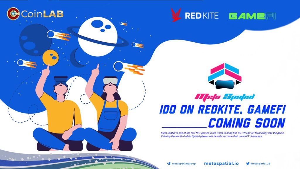 JasonTonyCali's tweet photo. 🔔Today is the LAST DAY to register for @metaSpatial_io's IDO.
⚡️If you haven't registered yet, hurry up.

👇Click here for more information👇
https://t.co/gSi9qqA3WI

#MetaSpatial's #IDO will be launched on
🚀#Redkite and #GameFi.
⏰Nov 11th, at 1:15PM UTC

#CoinLAB #MetaSpatial https://t.co/9uRkDtMTGY