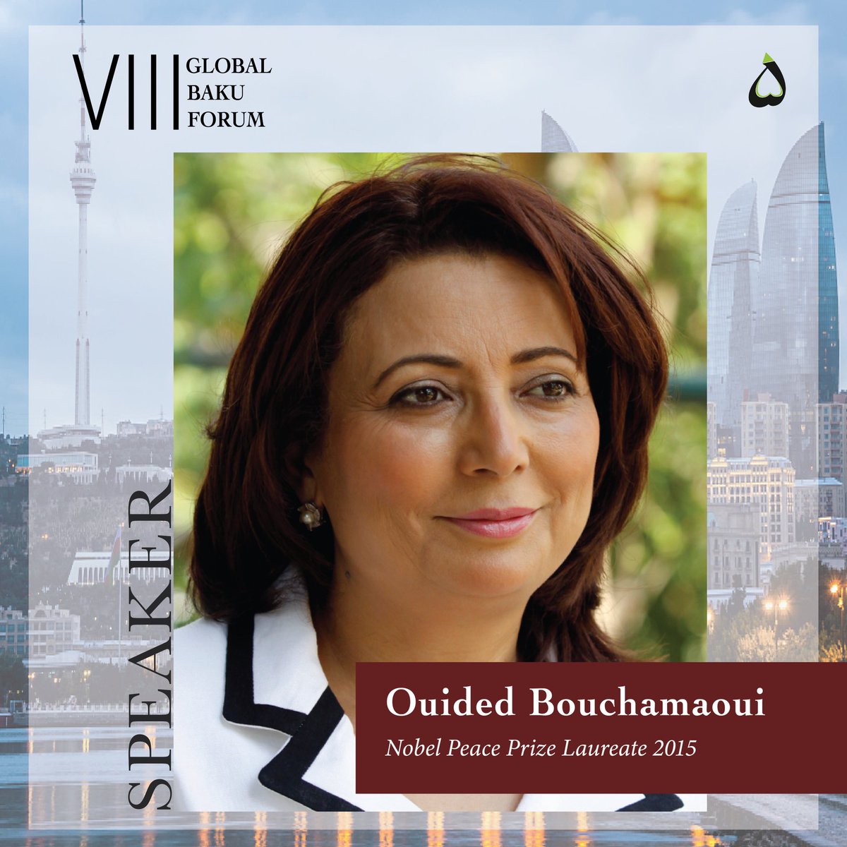 <a href="/NGaulle/">Nathalie Marczak de Gaulle</a> #JeanBadershneider <a href="/OBouchamaoui/">Ouided Bouchamaoui</a> among eminent speakers of the #VIIIGlobalBakuForum