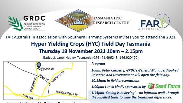 far_australia's tweet photo. Seeing is believing... come along to our Tasmania Crop Technology Centre to see how the @theGRDC's 2021 HYC trials are tracking - will we top last year's barley yield of 11.42 t/ha? Click on the link for more info.
https://t.co/HCNNp3HHwe https://t.co/XesWma3gEV