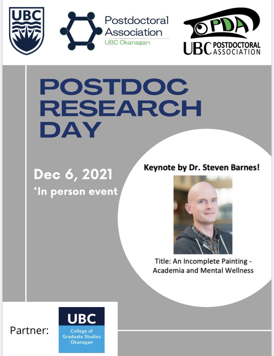 PostdocUbco's tweet photo. UBC Okanagan Postdoc Research Day 2021
More information:

https://t.co/DSMmq7cAAd https://t.co/OpuzcK7Wr0