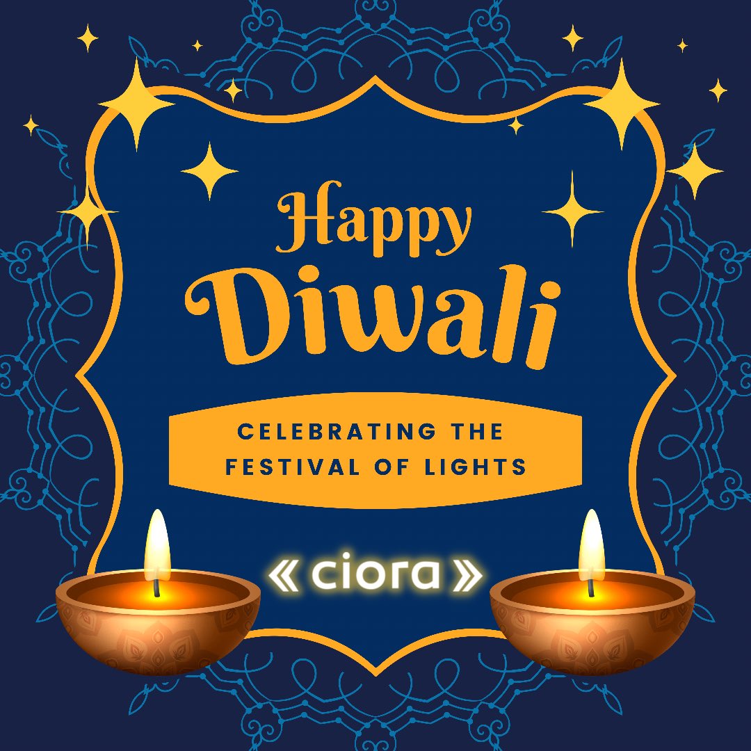 ciora_solutions's tweet photo. Happy Diwali from Ciora! ๐ช
May the divine lights of Diwali bring
peace, prosperity, health, to all.
#HappyDiwali #Diwali #CioraSolutions #salesforcepartner https://t.co/jBRbWRs7Ns