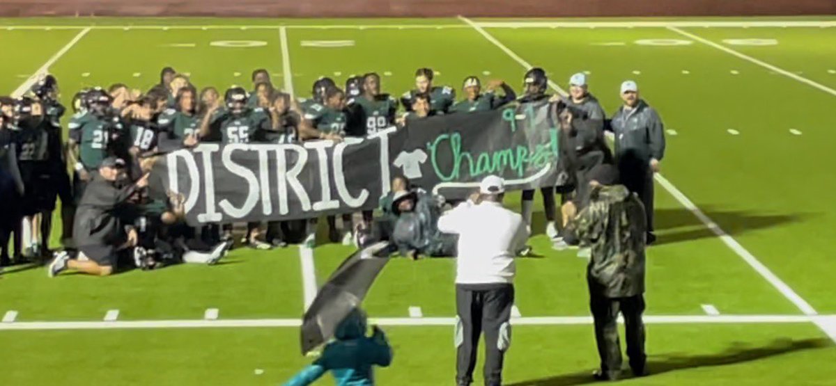 CoachRashadLee's tweet photo. I canβt be more proud of these young men! Great job by the entire coaching staff, administration and community! We are district champs! #FreshCrew @MCRamFootball https://t.co/dp0RZSXoMD