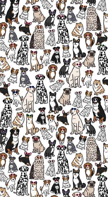 #とにかくワチャーッと集合してる絵を晒す見た人もやる
ワチャーッとしたいぬねこたち。 