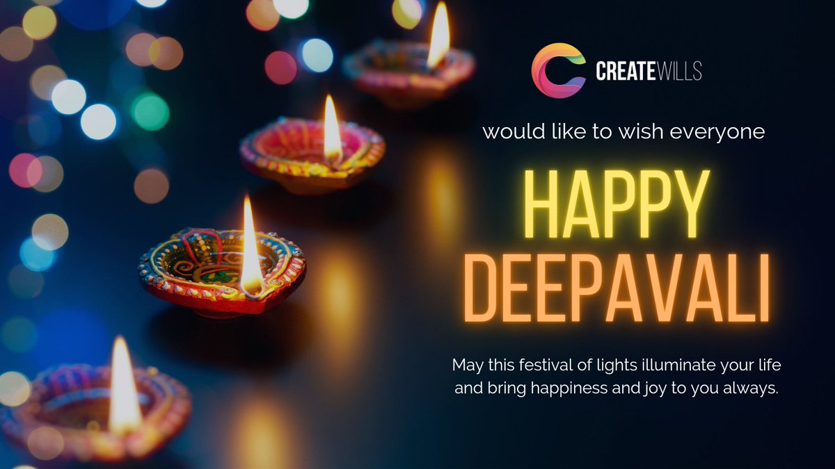 CreateWills's tweet photo. Happy Deepavali to everyone celebrating today from all of us at CreateWills. https://t.co/8VWGfeyr0l